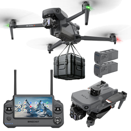 2026 Professional Tablet Remote Pro Drones with Camera for Adults 4k Videos, 360 Obstacle Avoidance, Payload Release, 3-Axis Gimbal, Night Mode, 90 Minutes Long Batteries, 6 Miles Safe Long Range, High Wind Resistance, Rainproof, Beginner Mode